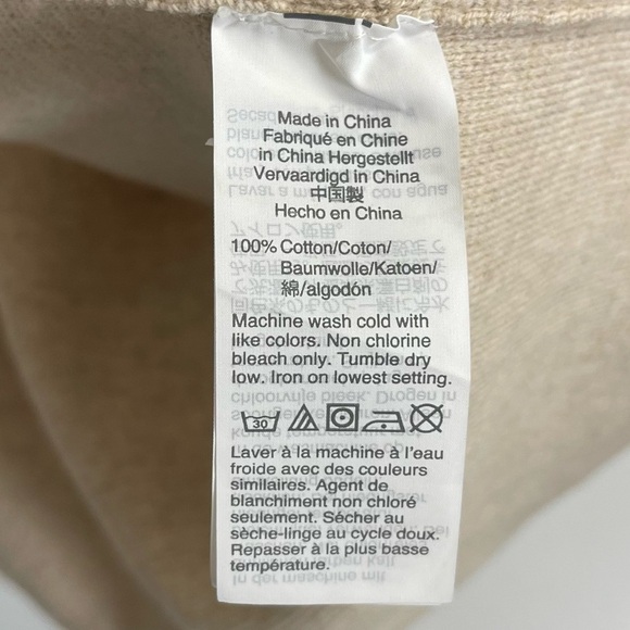 J Crew Collarless Sweater Blazer Womens XL Tan Beige Cardigan Open Front Pockets - Picture 6 of 10